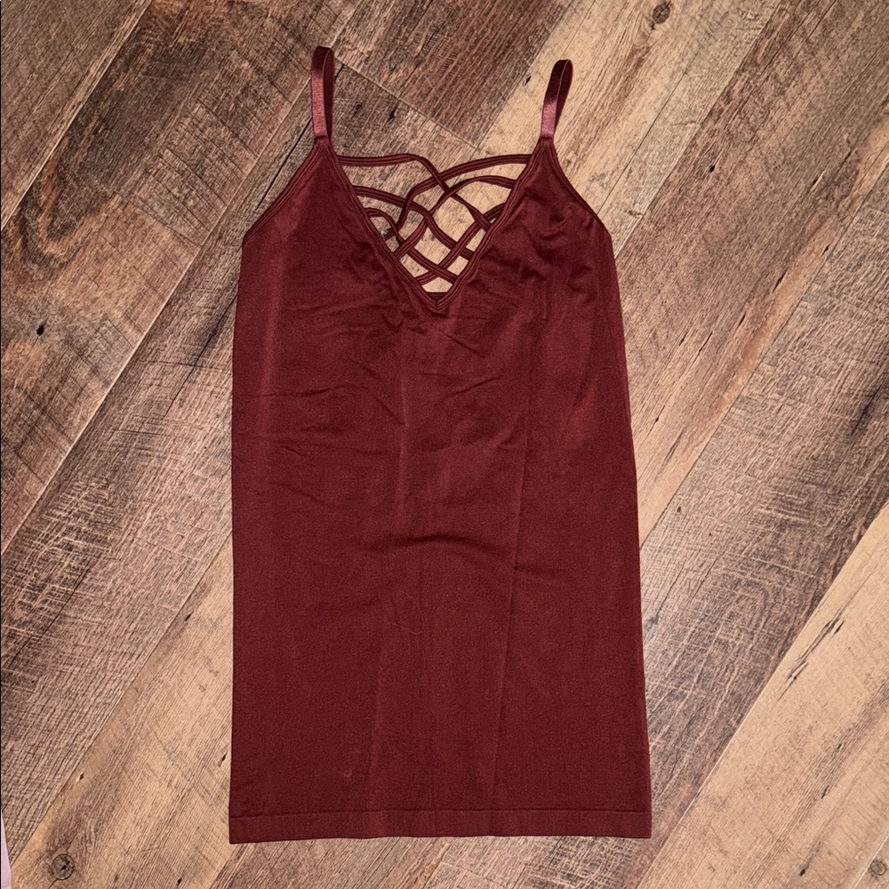 Zenana Outfitters Camisoles - Pink, Light Pink, Army Green, and Burgundy Bundle - Picture 6 of 7